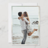 エレガントなゴールドリングの写真スタイリッシュな結婚式 招待状 (裏面)