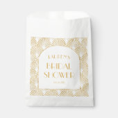 エレガントなゴールド幾何学アートデコ ブライダルシャワー フェイバーバッグ (正面)