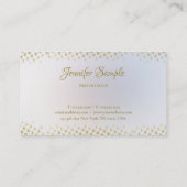 エレガントなゴールド手書き名前モダンテンプレート 名刺 (裏面)