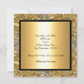 エレガントなゴールド箔のデザインが映えるあらゆるイベントの招待状 招待状 (裏面)