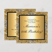 エレガントなゴールド箔のデザインが映える、どんなイベントにもぴったりな招待状 招待状 (正面/裏面)