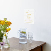 エレガントなゴールド箔カリグラフィー オースナップ 箔ポスター (レイダウン (キッチン))