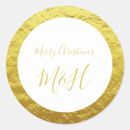 エレガントなゴールド箔プリント ラウンドシール (正面)