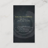 エレガントなゴールド箔ヨガ瞑想ポーズZENシンボル 名刺 (裏面)