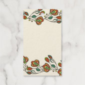 エレガントなゴールド箔 フラワーデザインギフトタグ - カスタマイズ可能 ギフトタグ (裏面)