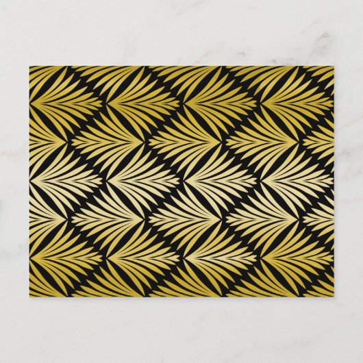 エレガントなゴールド箔 40歳の誕生日パーティー招待状 インビテーションポストカード (裏面)