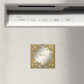 エレガントなゴールド装飾花形マグネット マグネット (インサイチュ (食洗機))