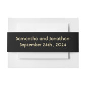 エレガントなゴールド アールデコ ヴィンテージ インビテーション 招待状ベリーバンド (正面例)