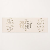 エレガントなゴールド＆クリーム 「より良い夜」瞑想 ヨガマット (正面(横))