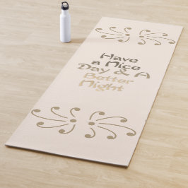 エレガントなゴールド＆クリーム 「より良い夜」瞑想 ヨガマット