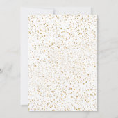 エレガントなゴールド グラム フラワー 親族なし 結婚式 招待状 (裏面)