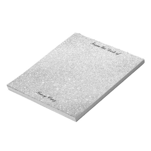 エレガントなゴールド/シルバーのカスタムノート ノートパッド (回転)