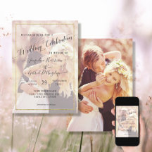 エレガントなゴールド シンプル ミニマル スクリプト ウェディング フォト I