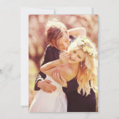 エレガントなゴールド シンプル ミニマル スクリプト ウェディング フォト I 招待状 (裏面)