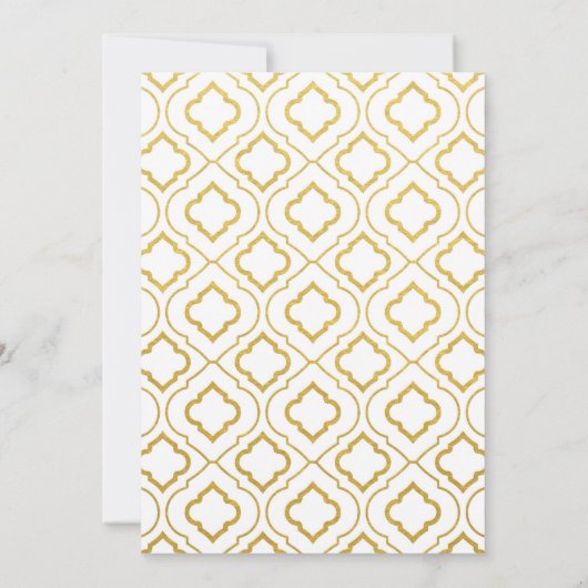 エレガントなゴールド＆ピンク 50周年 結婚記念日 招待状 (裏面)