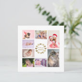 エレガントなゴールド ファミリー フォト コラージュ 母の日 シーズンカード (スタンド正面)