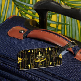 エレガントなゴールド ブラック ガツビー ラゲッジタグ