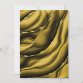 エレガントなゴールド ブラック フローラル アゲートの結婚式の披露宴 招待状 (裏面)