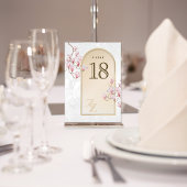 エレガントなゴールド マグノリア ウェディング テーブル ナンバー カード