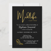 エレガントなゴールド ミッドライフ あなたならできる 50歳の誕生日 招待状 (正面)