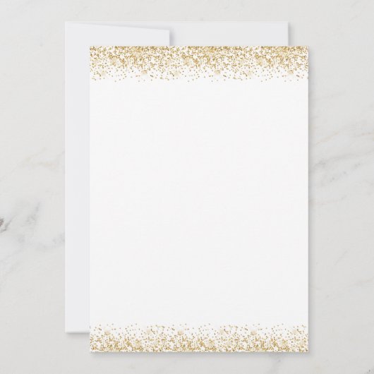 エレガントなゴールド 100歳の誕生日パーティー 招待状 (裏面)