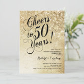 エレガントなゴールド 50周年記念 招待状 (スタンド正面)