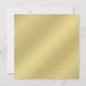 エレガントなゴールド 50周年 結婚記念日パーティー 招待状 (裏面)