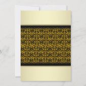 エレガントなゴールド 50周年 結婚記念日 招待状 (裏面)