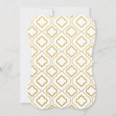 エレガントなゴールド 50周年 結婚記念日 招待状 (裏面)