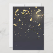 エレガントなゴールド 80歳の誕生日招待状 - 80年 招待状 (裏面)