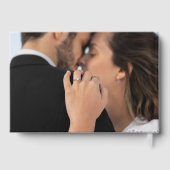 エレガントなゴールドChinoiserieの紋章フォトウェディング ゲストブック (裏面)