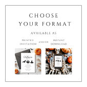 エレガントなゴothicブラックパンプキンハロウィン 招待状