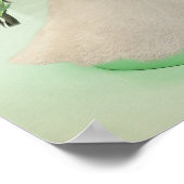 エレガントなサググリーンのウェルカムサイン ポスター (角)