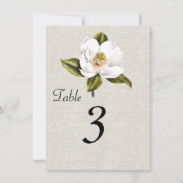エレガントなサザンマグノリアの受付テーブルナンバー 招待状