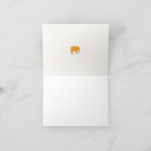 エレガントなサファリ動物ベイビーシャワー感謝カード サンキューカード (内部)