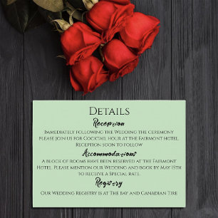 エレガントなサボグリーン ブラックユニコーン フローラル ファンタジー ウェディング エンクロージャーカード