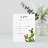 エレガントなサボテンの庭 | 結婚式の返信カード 招待状 (スタンド正面)