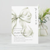 エレガントなサボンリボン 洗礼式招待状 招待状 (スタンド正面)