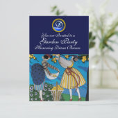 エレガントなサマーパーティー サファイアジェム モノグラム 招待状 (スタンド正面)