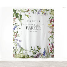 エレガントなサマー ワイルドフラワー シャワー フォトブース テープ