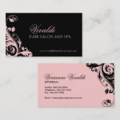 エレガントなサロンおよびスパの名刺 名刺 (正面/裏面)