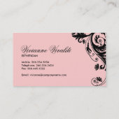 エレガントなサロンおよびスパの名刺 名刺 (裏面)