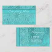 エレガントなサロンのスパのレースの名刺のターコイズ 名刺 (正面/裏面)