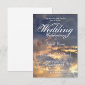 エレガントなサンセットウェディング 招待状 (正面/裏面)