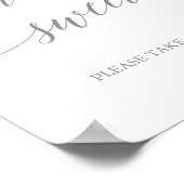 エレガントなサージグリーンカリグラフィー Love is Sweet サイン (角)