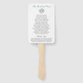 エレガントなサージグリーン多肉植物の結婚式プログラム ハンドファン (裏面)