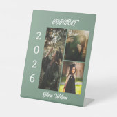 エレガントなサージグリーン 3-写真 卒業 台座サイン (正面)