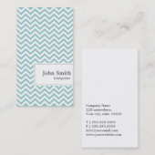 エレガントなシェブロンのストライプな通訳の名刺 名刺 (正面/裏面)