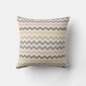 エレガントなシェブロンデザイナーの地球の調子パターン クッション (裏面)