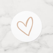 エレガントなシグネチャースクリプト タン タウペ ウェディング コンフェッティ (スモール正面)